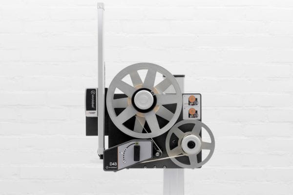 Evolabel eTamp against a white wall